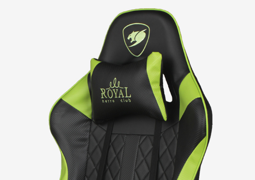 Компьютерное кресло ROYAL Черно-зеленое - Материал обивки