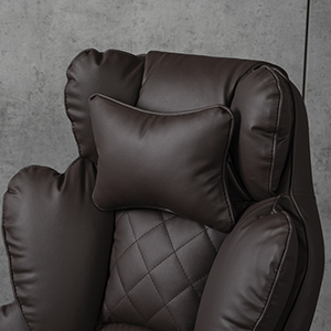 Компьютерное кресло экокожа TRON коричневое