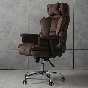 Компьютерное кресло велюр TRON коричневое