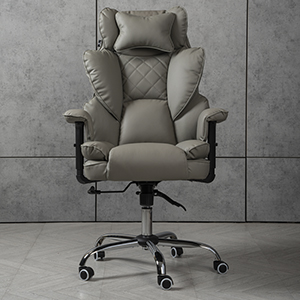 Компьютерное кресло экокожа TRON серое