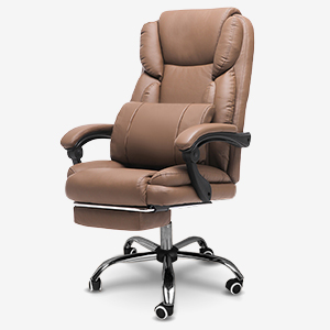 Компьютерное кресло с подушкой под поясницу BRUNI коричневое