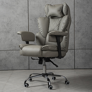 Компьютерное кресло экокожа TRON серое