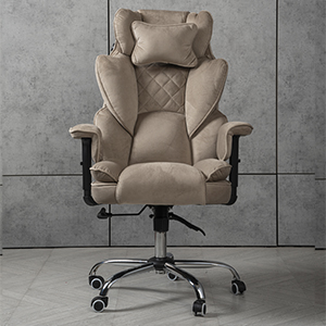 Компьютерное кресло велюр TRON бежевое