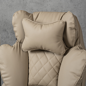 Компьютерное кресло экокожа TRON бежевое