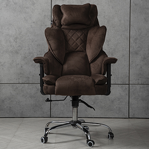 Компьютерное кресло велюр TRON коричневое