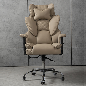 Компьютерное кресло экокожа TRON бежевое