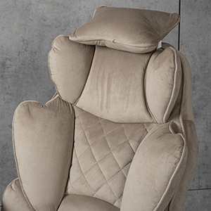 Компьютерное кресло велюр TRON бежевое