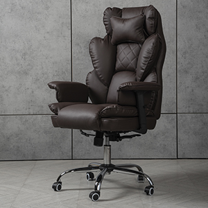 Компьютерное кресло экокожа TRON коричневое