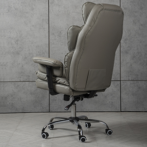 Компьютерное кресло экокожа TRON серое