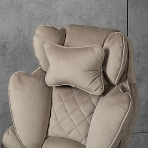 Компьютерное кресло велюр TRON бежевое