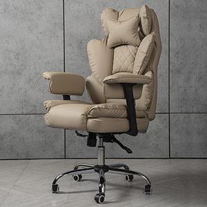 Компьютерное кресло экокожа TRON бежевое