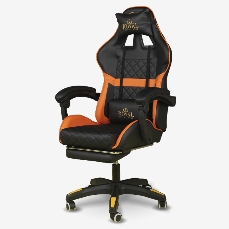 Компьютерное кресло ROYAL черно-оранжевое